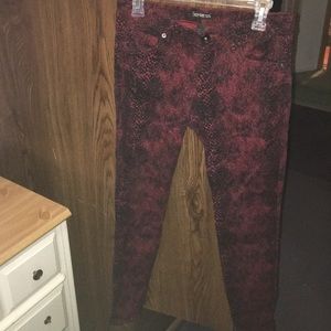 Snakeskin print pants